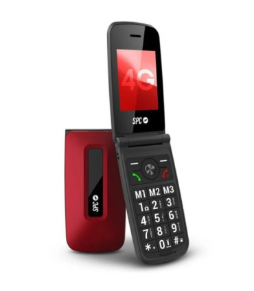Teléfono móvil spc titan 2 para personas mayores/ 4g/ rojo