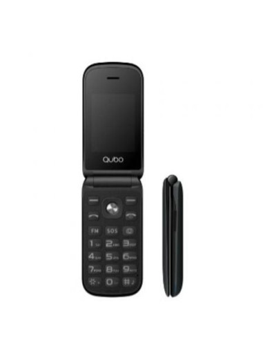 Teléfono móvil qubo x-209 4g para personas mayores/ negro