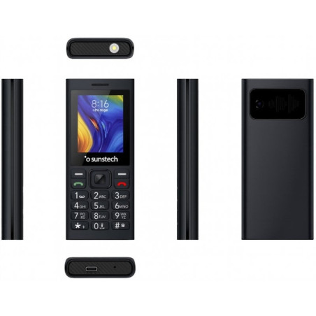 Teléfono móvil sunstech cel5/ negro