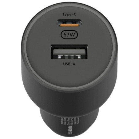 Cargador de coche xiaomi 67w usb-a tipo-c/ 1xusb-a/ 1xusb tipo-c/ 67w