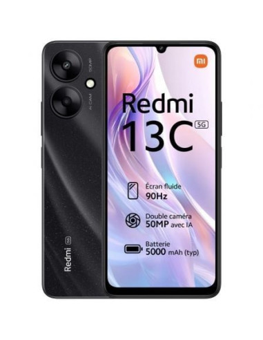 Smartphone xiaomi redmi 13c 4gb/ 128gb/ 6.74'/ 5g/ negro