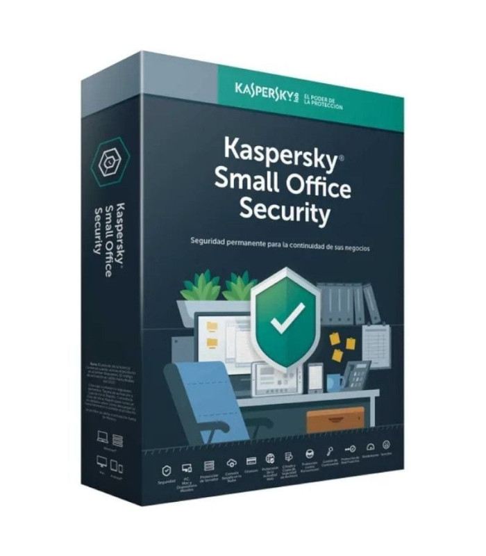 Antivirus kaspersky small office security 7/ 5 dispositivos + 1 servidor/ 1 año