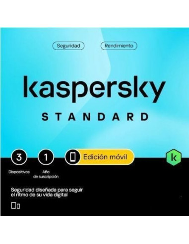 Kaspersky standard para android/ 3 dispositivos/ 1 año