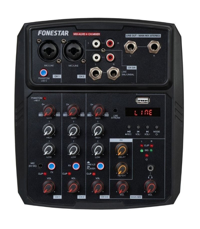 Mesa de mezclas fonestar mix-4live