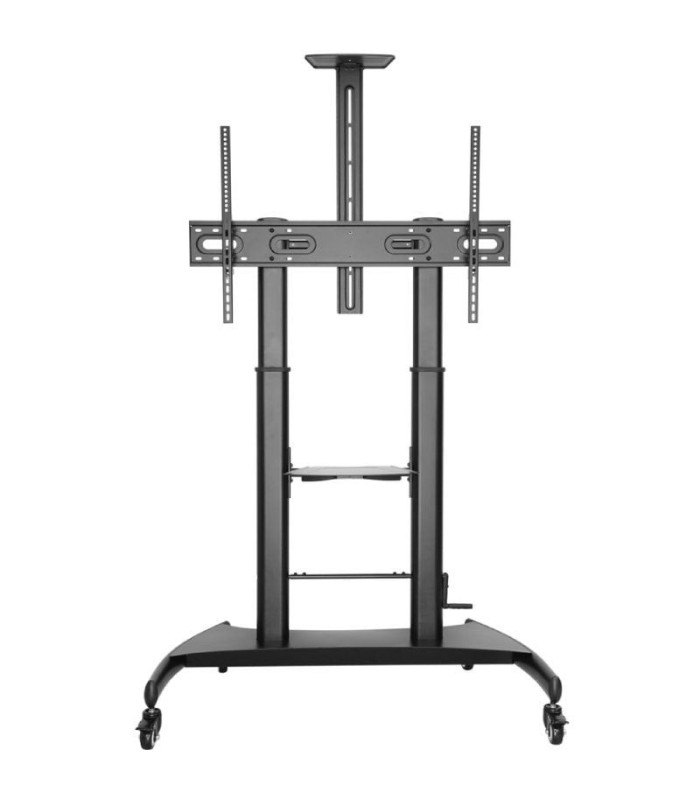 Soporte de suelo inclinable con ruedas y manivela aisens ft100te-123 para tv 60-100'/ hasta 100kg