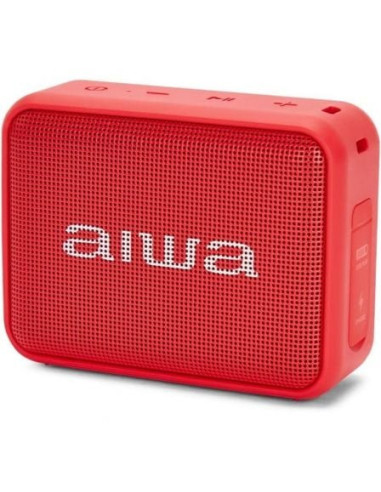 Altavoz con bluetooth aiwa bs-200rd/ 6w/ 1.0/ rojo