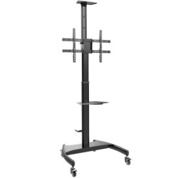 Soporte de suelo inclinable/ giratorio con ruedas y manivela aisens ft70te-169 para tv 37-70'/ hasta 50kg