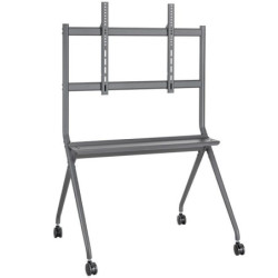Soporte de suelo con ruedas aisens ft86fe-143 para tv o pantalla interactiva 50'-86'/ hasta 120kg