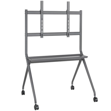 Soporte de suelo con ruedas aisens ft86fe-143 para tv o pantalla interactiva 50'-86'/ hasta 120kg
