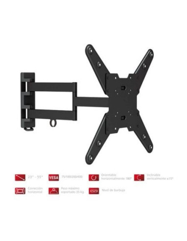 Soporte de pared orientable/ inclinable fonestar stv-683n para tv de 23-55'/ hasta 35kg