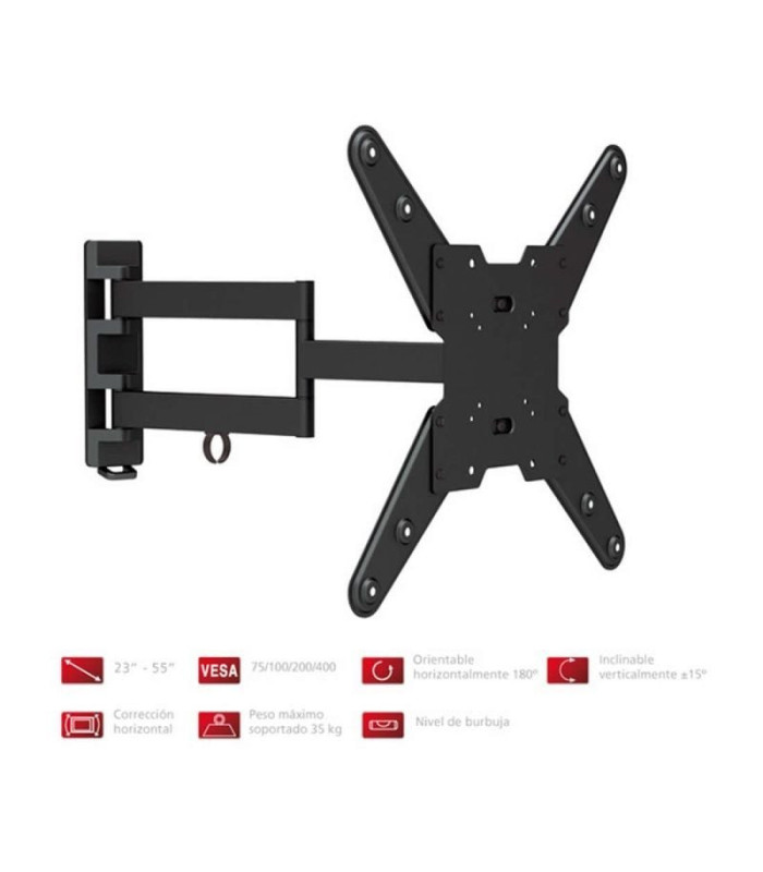 Soporte de pared orientable/ inclinable fonestar stv-683n para tv de 23-55'/ hasta 35kg