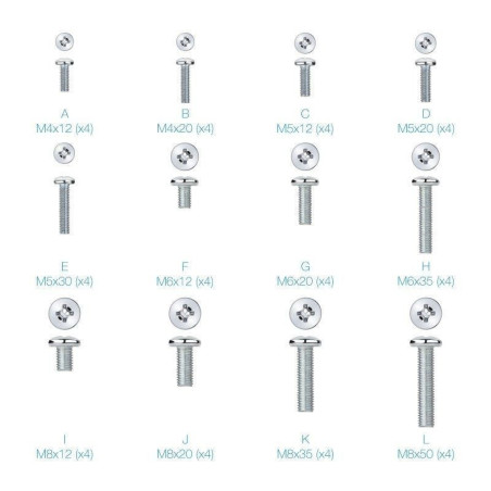 Kit de montaje universal tooq ssk4820 para pantallas con tornillería