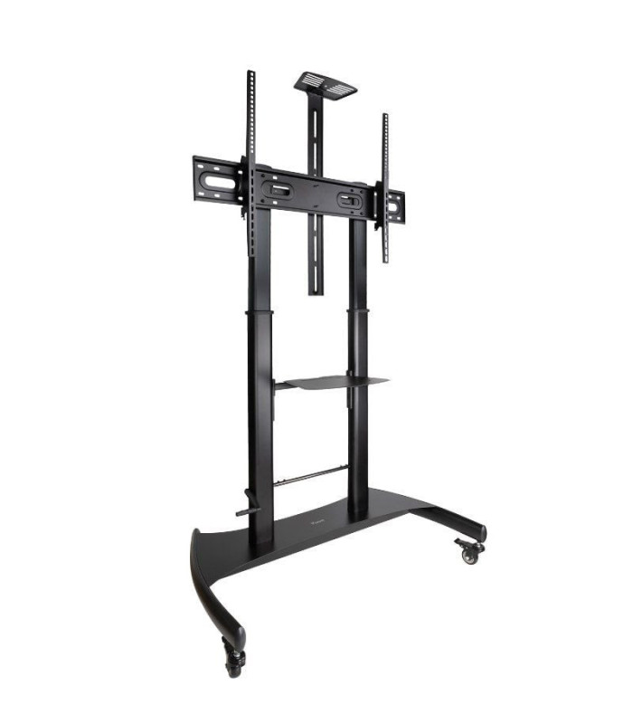 Soporte de suelo con ruedas inclinable/ nivelable tooq fs20404hm-b para tv de 60-100'/ hasta 100kg