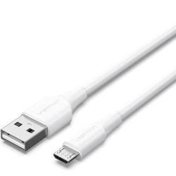 Cable USB 2.0 Vention CTIWH/ USB Macho - MicroUSB Macho/ 480Mbps/ 2m/ Blanco