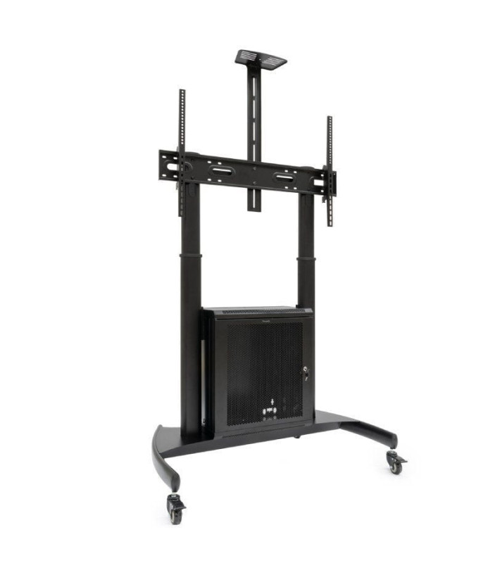 Soporte de suelo inclinable con ruedas tooq narnia fs20500m-b para tv de 60-100'/ hasta 100kg