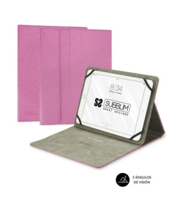 Funda subblim clever stand para tablets de 9.6'-11'/ rosa