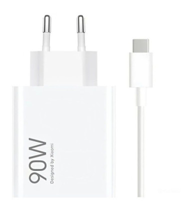 Cargador de pared gan xiaomi 90w hypercharge combo (type-a)/ 1xusb + cable usb tipo-c/ 90w