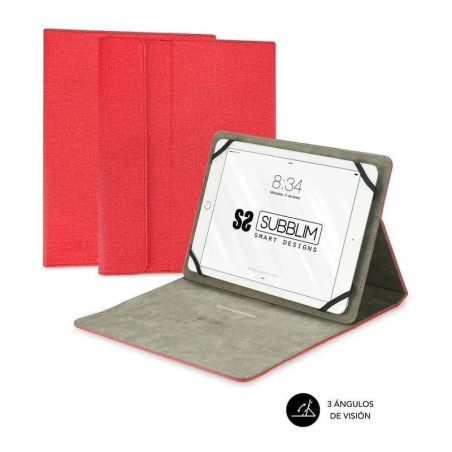 Funda subblim clever stand para tablets de 9.6'-11'/ roja