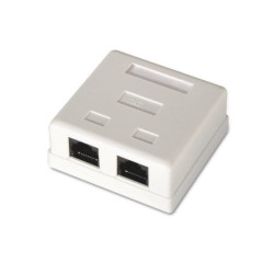 Roseta de superficie aisens a139-0302/ cat.6/ 2 tomas