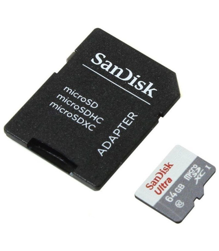 Tarjeta de memoria sandisk ultra 64gb microsd xc con adaptador/ clase 10/ 100mb/s
