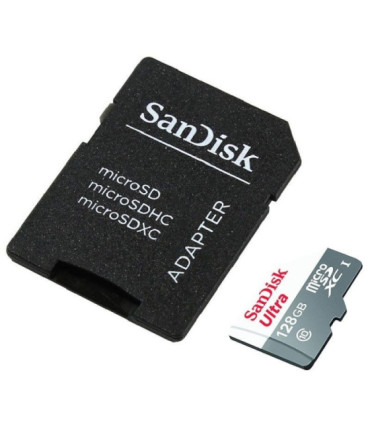 Tarjeta de memoria sandisk ultra 128gb microsd xc con adaptador/ clase 10/ 80mb/s