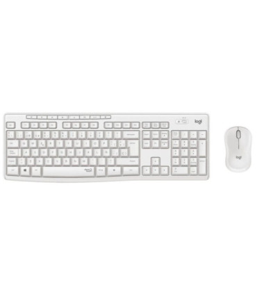 Teclado y ratón inalámbricos logitech silent touch mk295/ blanco