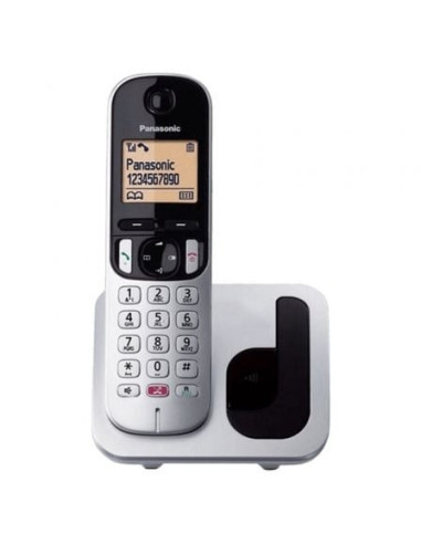 Teléfono inalámbrico panasonic kx-tgc250sps/ plata