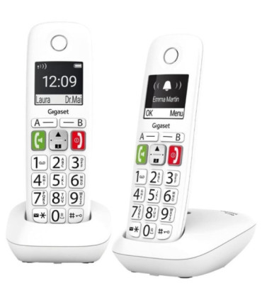 Teléfono inalámbrico gigaset e290/ pack duo/ blanco