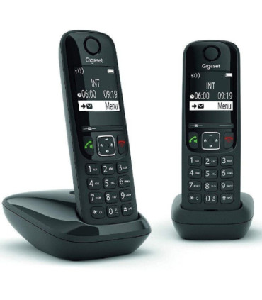 Teléfono inalámbrico gigaset as690/ pack duo/ negro