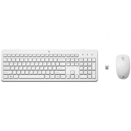 Teclado y ratón inalámbricos hp 230/ blancos
