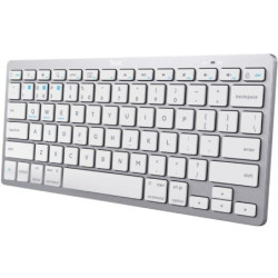 Teclado compacto inalámbrico trust 24654/ plata