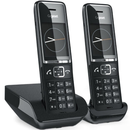 Teléfono inalámbrico gigaset comfort 550/ pack duo/ negro