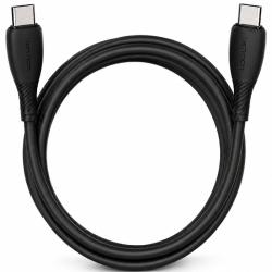 Cable USB 2.0 Tipo-C Vention TRVBF/ USB Tipo-C Macho - USB Tipo-C Macho/ Hasta 60W/ 480Mbps/ 1m/ Negro