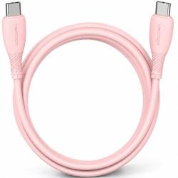 Cable USB 2.0 Tipo-C Vention TRVPF/ USB Tipo-C Macho - USB Tipo-C Macho/ Hasta 60W/ 480Mbps/ 1m/ Rosa