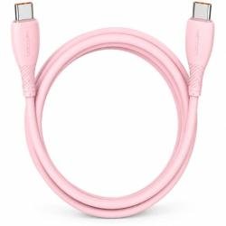 Cable USB 2.0 Tipo-C Vention TRWPF/ USB Tipo-C Macho - USB Tipo-C Macho/ Hasta 100W/ 480Mbps/ 1m/ Rosa