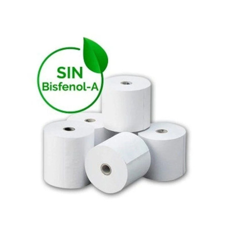 Caja de rollos papel térmico genérico 80x60 bpaf/ 80 x 60mm/ 80 unidades