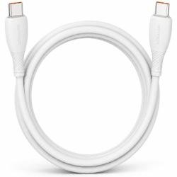 Cable USB 2.0 Tipo-C Vention TRWWF/ USB Tipo-C Macho - USB Tipo-C Macho/ Hasta 100W/ 480Mbps/ 1m/ Blanco