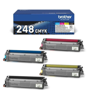 Tóner original brother tn-248val multipack/ negro/ cian/ magenta/ amarillo