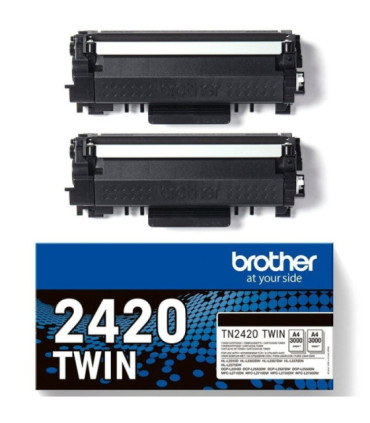 Tóner original brother tn2420twin multipack xl alta capacidad/ 2x negro